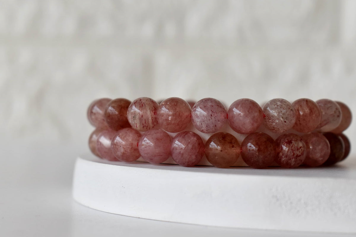 Strawberry Quartz Bracelet (Attraction and Emotional Calmness)  DestGlow