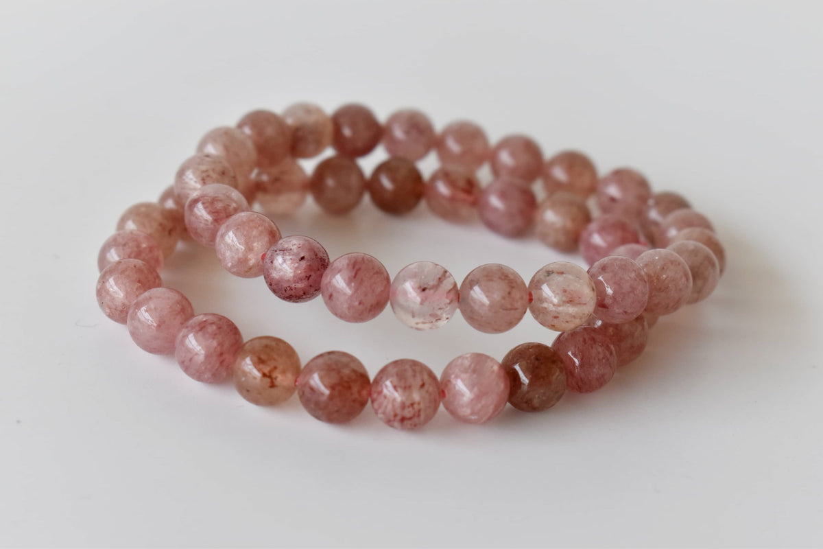 Strawberry Quartz Bracelet (Attraction and Emotional Calmness)  DestGlow