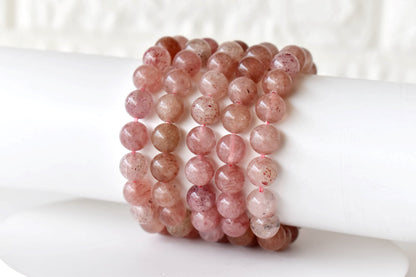 Strawberry Quartz Bracelet (Attraction and Emotional Calmness)  DestGlow