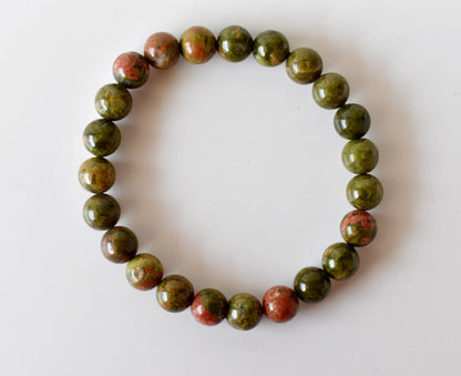 Unakite Bracelet (Vision and Inner Peace).  DestGlow