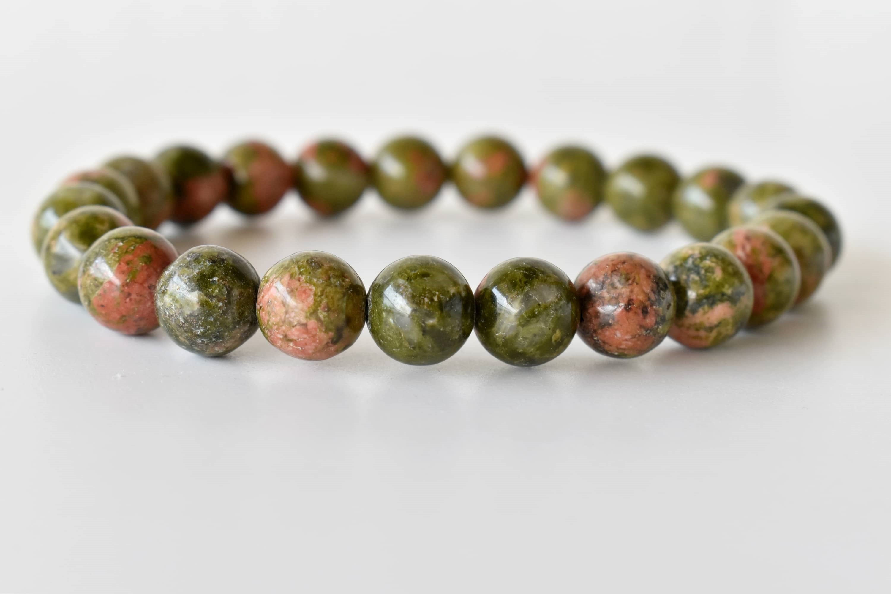 Unakite Bracelet (Vision and Inner Peace).  DestGlow