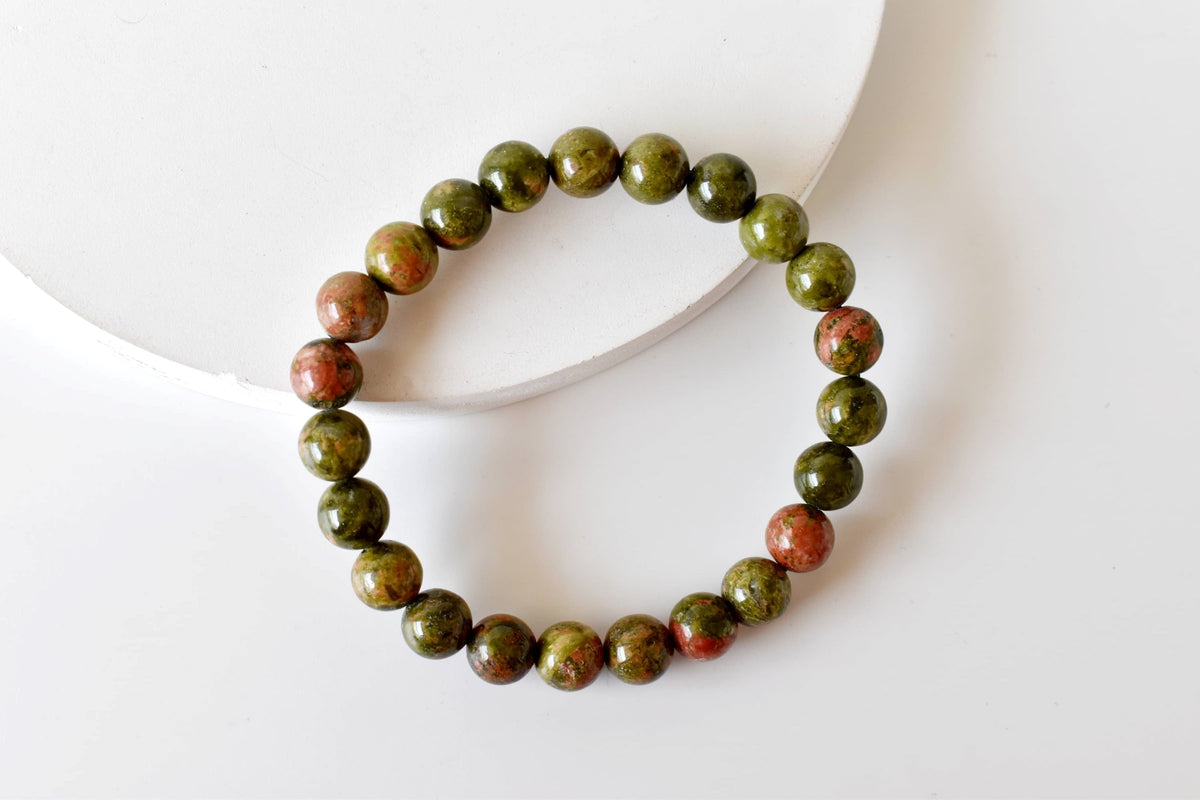 Unakite Bracelet (Vision and Inner Peace).  DestGlow
