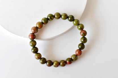 Unakite Bracelet (Vision and Inner Peace).  DestGlow