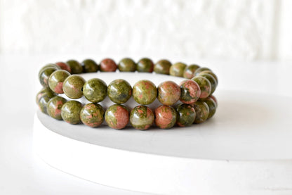 Unakite Bracelet (Vision and Inner Peace).  DestGlow