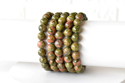 Unakite Bracelet (Vision and Inner Peace).  DestGlow