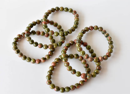 Unakite Bracelet (Vision and Inner Peace).  DestGlow