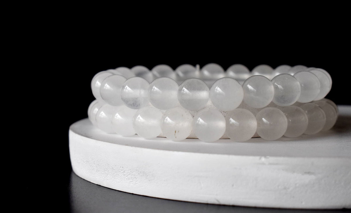White Agate Bracelet (Concentration and Trauma)  DestGlow