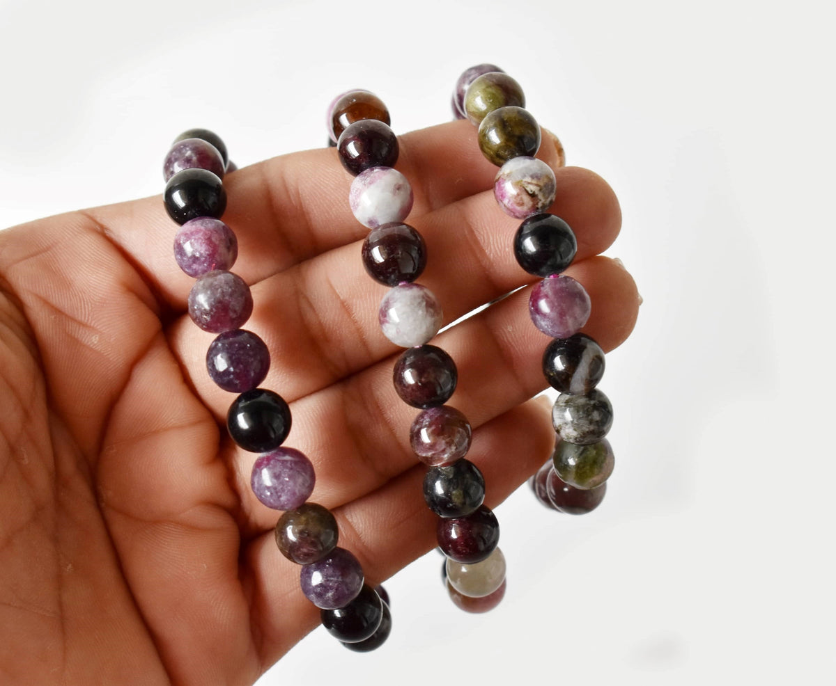 Watermelon Tourmaline Bracelet(Sense of Compassion and Sympathy)  DestGlow