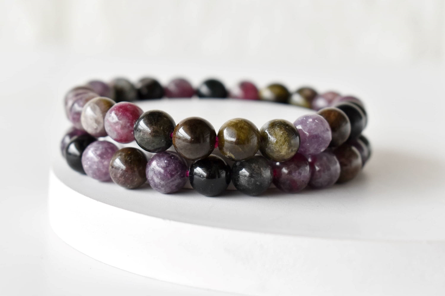Watermelon Tourmaline Bracelet(Sense of Compassion and Sympathy)  DestGlow