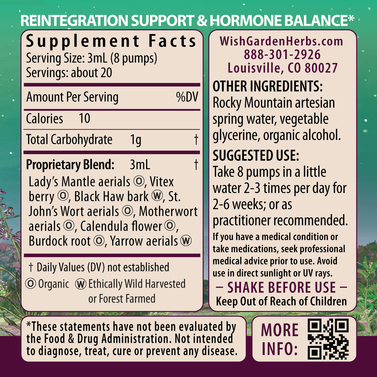 ReBalance After Birth Hormonal by WishGarden Herbs