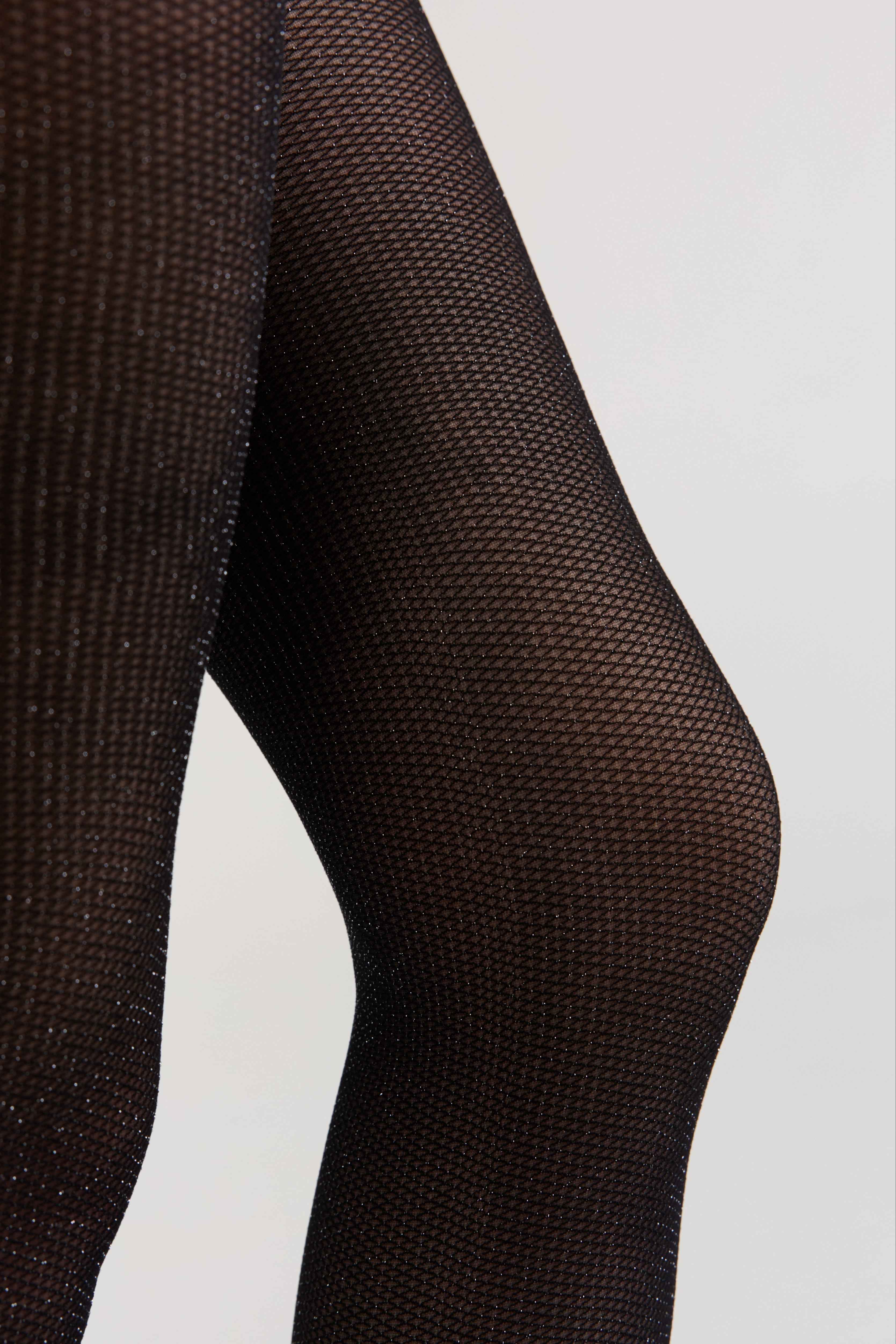 Fantasy Shimmering Tights Conte Rete Lurex - Fine Mesh Imitation