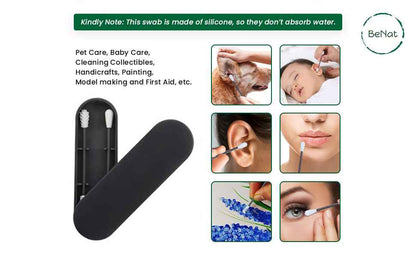 Reusable Silicone Cotton Swab -2 Pack