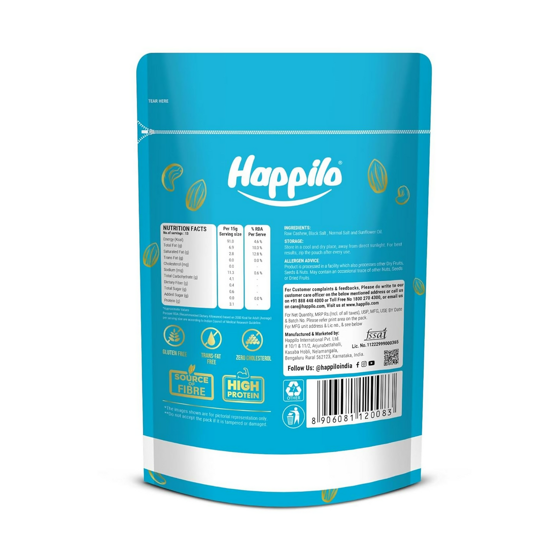 Happilo Premium Roasted and Salted Cashews/Kaju