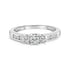 10K White Gold 1/2 Cttw Diamond Three Stone Ring by Bids.com