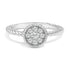Sterling Silver 1/4 Cttw Diamond Floral Round Braided Ring by Bids.com