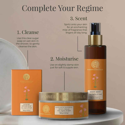 Forest Essentials Luxury Sugar Soap Lime Saffron &amp; Oudh