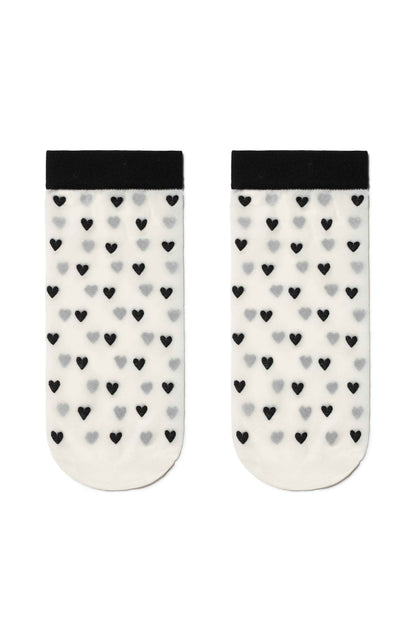Socks Conte Fantasy - Hearts Pattern