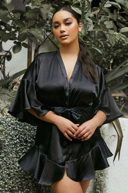 Luxury Soft Satin Kimono Robe by Cinderella Divine by DiscountDressShop