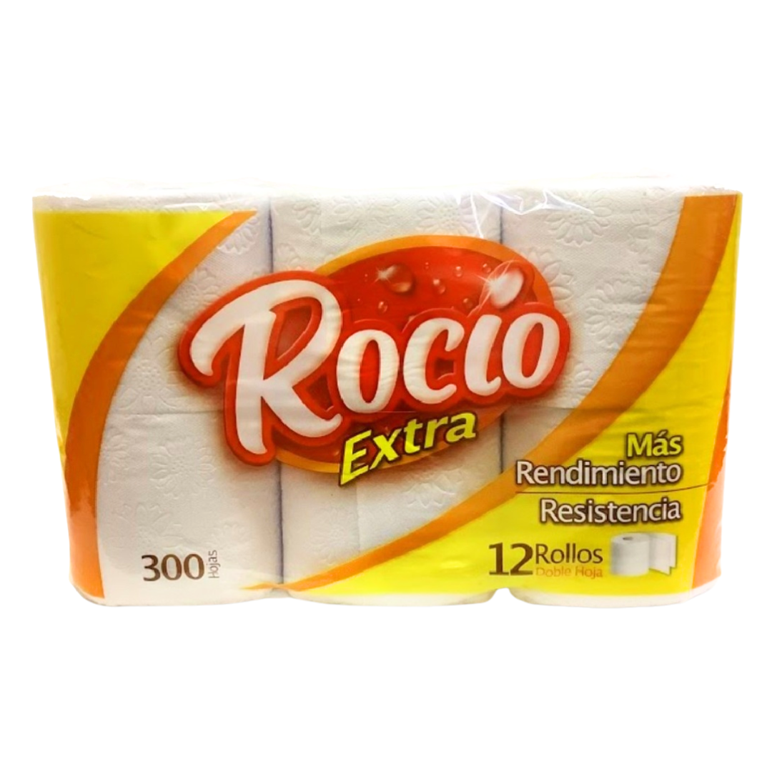 Rocío Extra Toilet Paper, 12 Roll Pack (300 Sheets Each) by Farmacias Savia