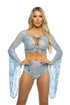 Fishnet/Mesh Sequin Flair Sleeve Top