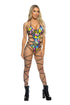 Lace-Up Leg-Wrap Bodysuit