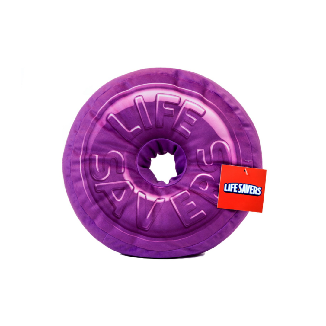 Round Pillow with Hole Lifesavers Purple  DestGlow