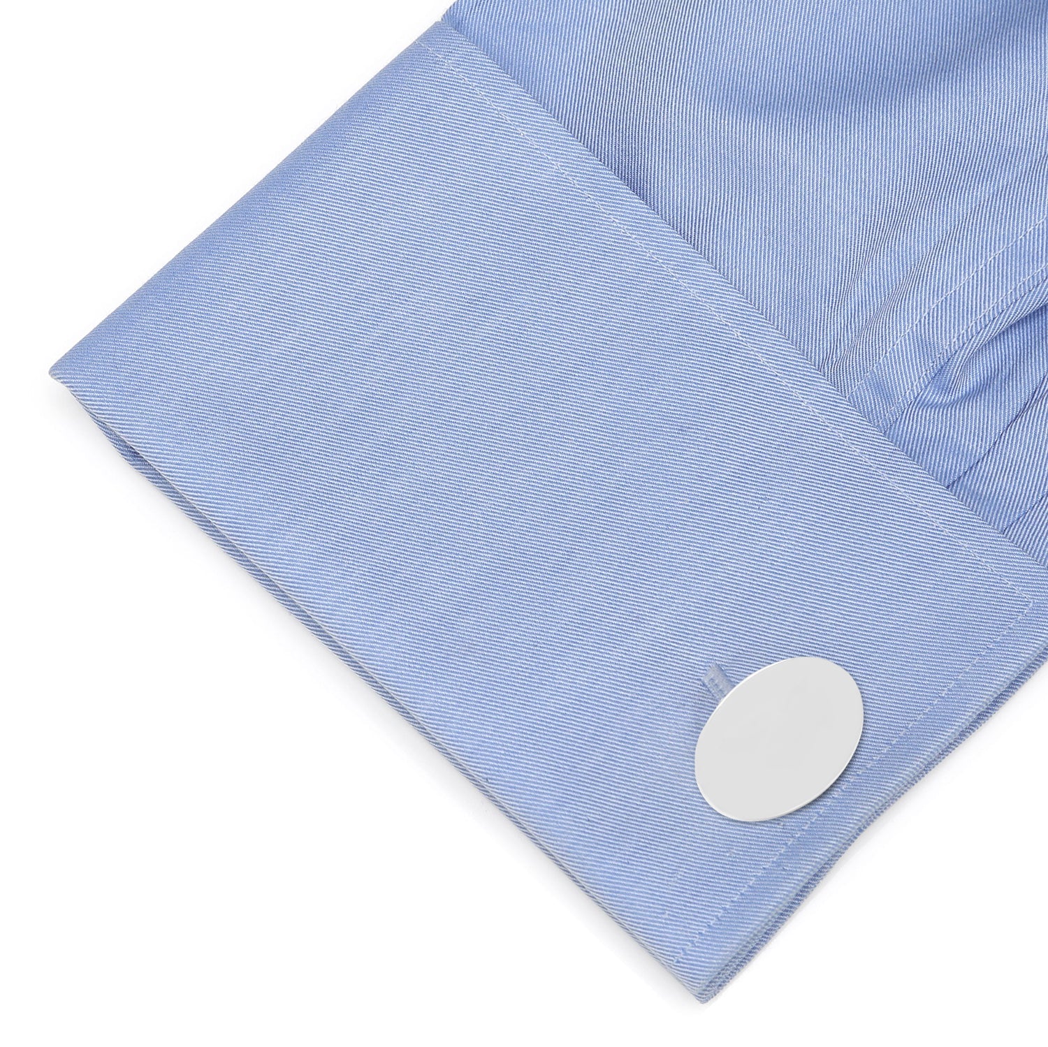 Engraved Precious Moments Sterling Silver Oval Cufflinks by Cufflinks.com