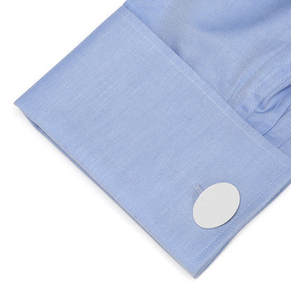 Engraved Precious Moments Sterling Silver Oval Cufflinks by Cufflinks.com