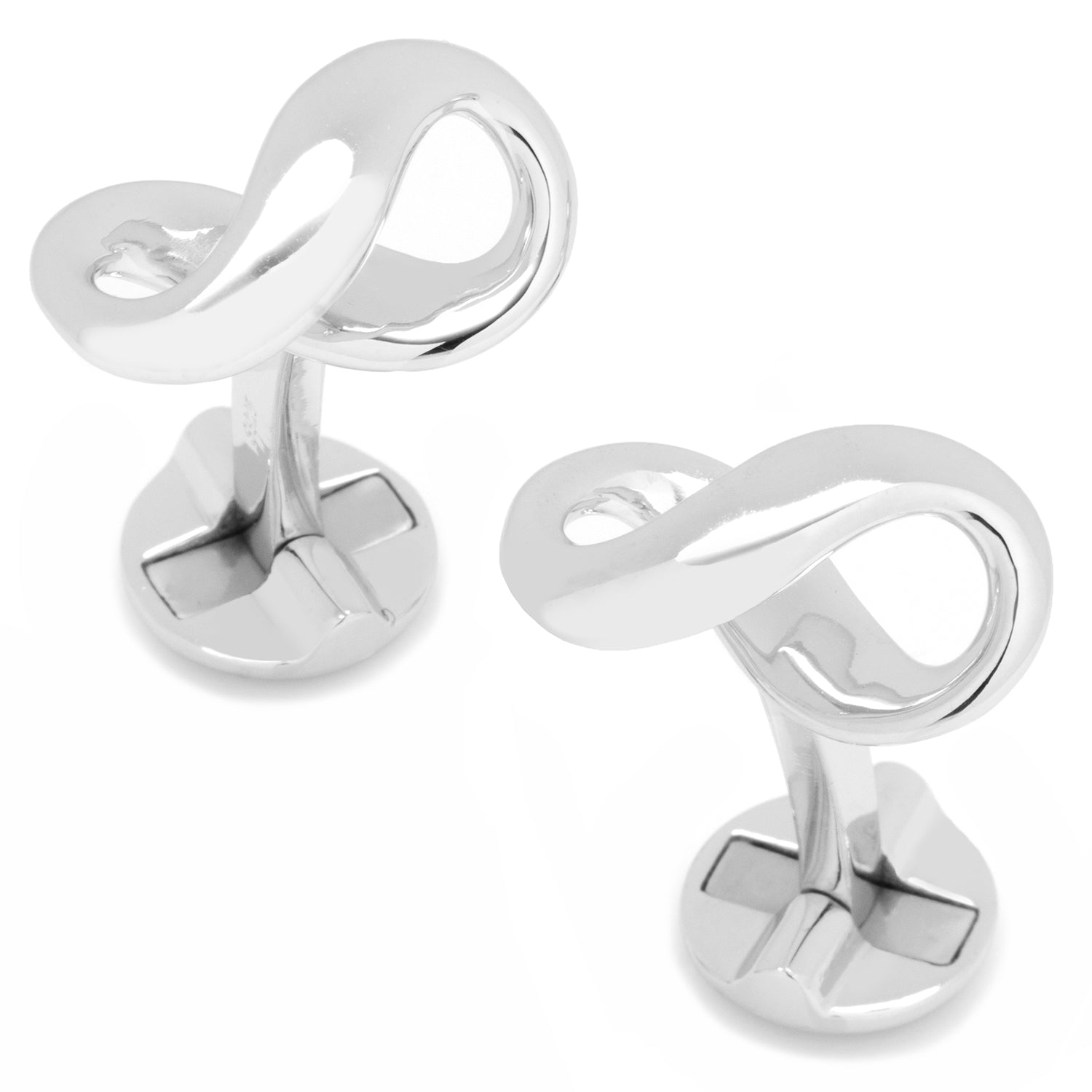 Sterling Silver Infinity Symbol Cufflinks by Cufflinks.com