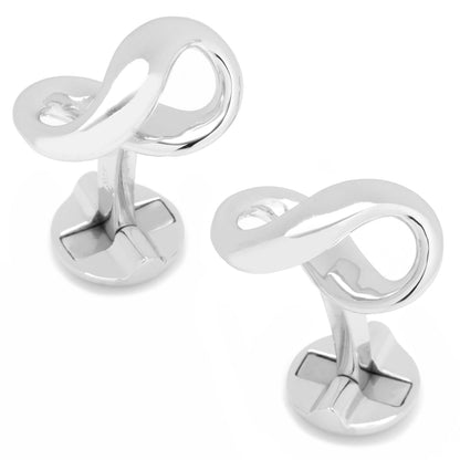 Sterling Silver Infinity Symbol Cufflinks by Cufflinks.com