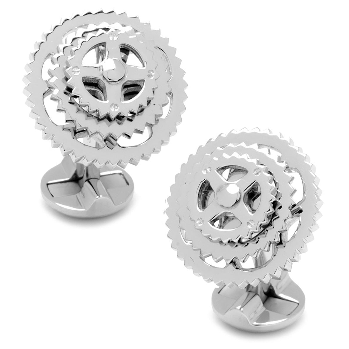 Sterling Silver Cyclist Cufflinks by Cufflinks.com