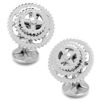 Sterling Silver Cyclist Cufflinks by Cufflinks.com
