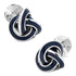 Sterling Blue Enamel Knot Cufflinks by Cufflinks.com