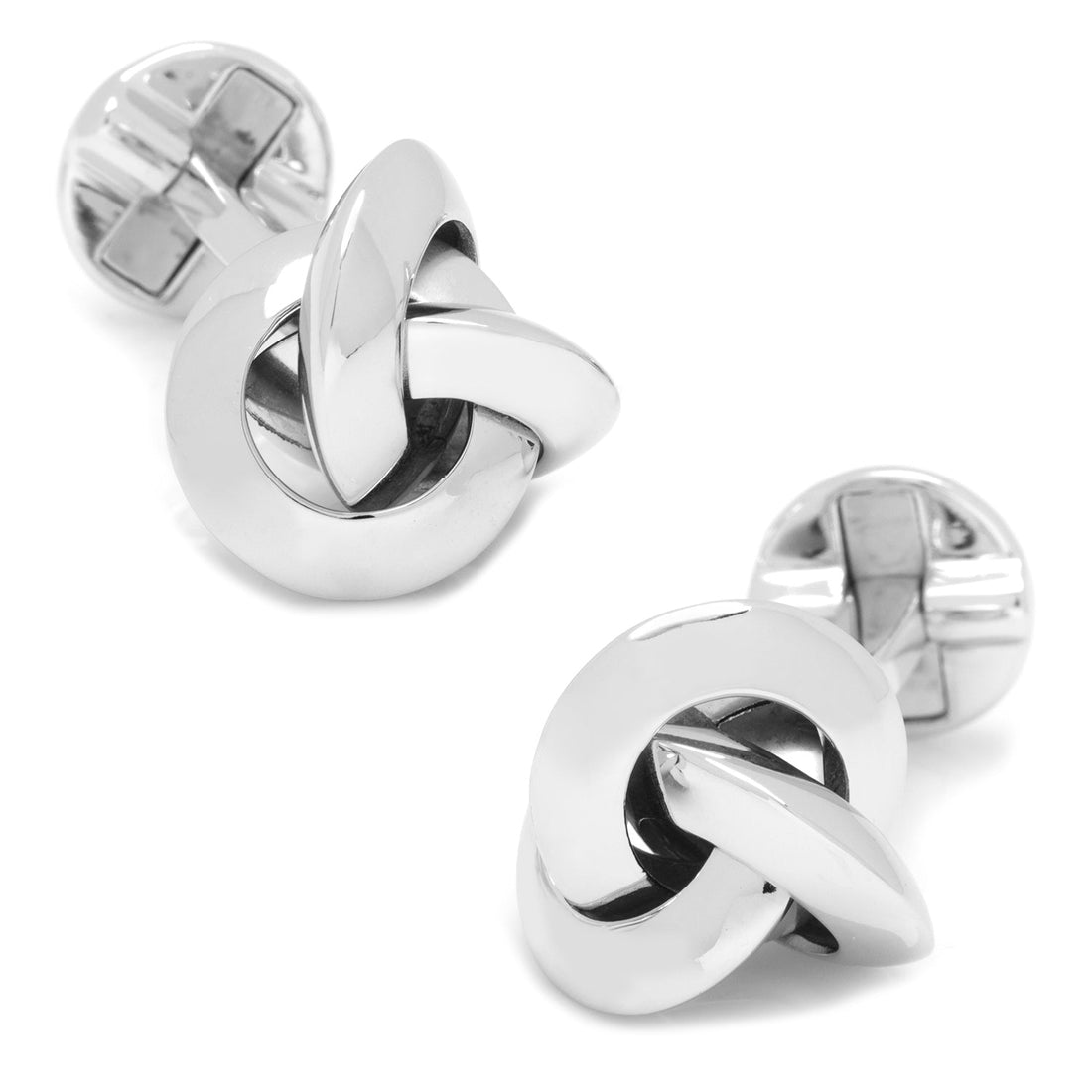 Sterling Silver Knot Cufflinks by Cufflinks.com