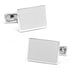 Sterling Silver Infinity Edge Rectangle Engravable Cufflinks by Cufflinks.com