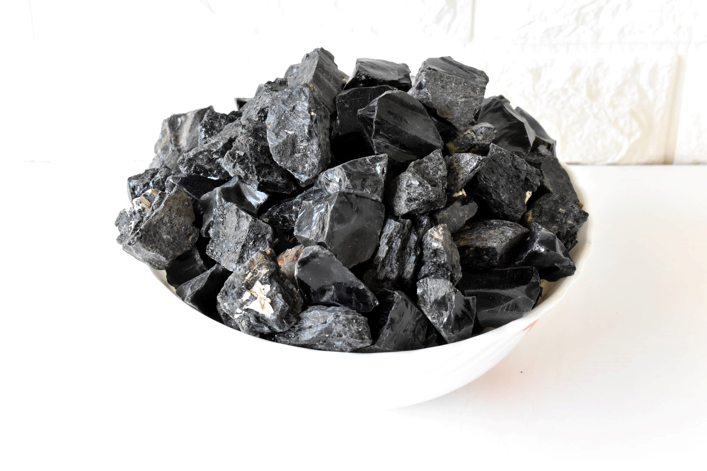 Black Tourmaline Rough Rocks (Causing Physical Ailments and Emotional Distress)  DestGlow