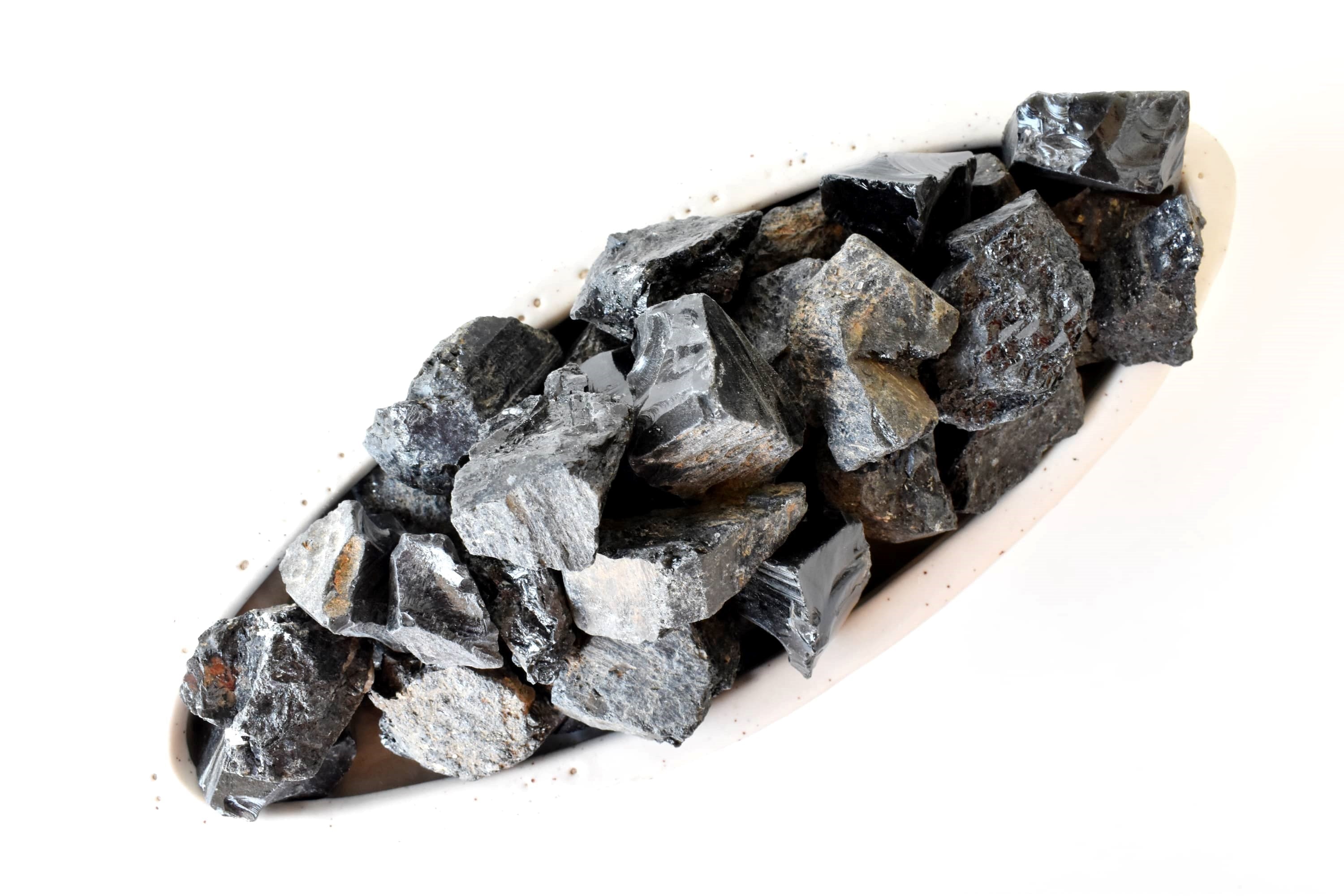 Black Tourmaline Rough Rocks (Causing Physical Ailments and Emotional Distress)  DestGlow