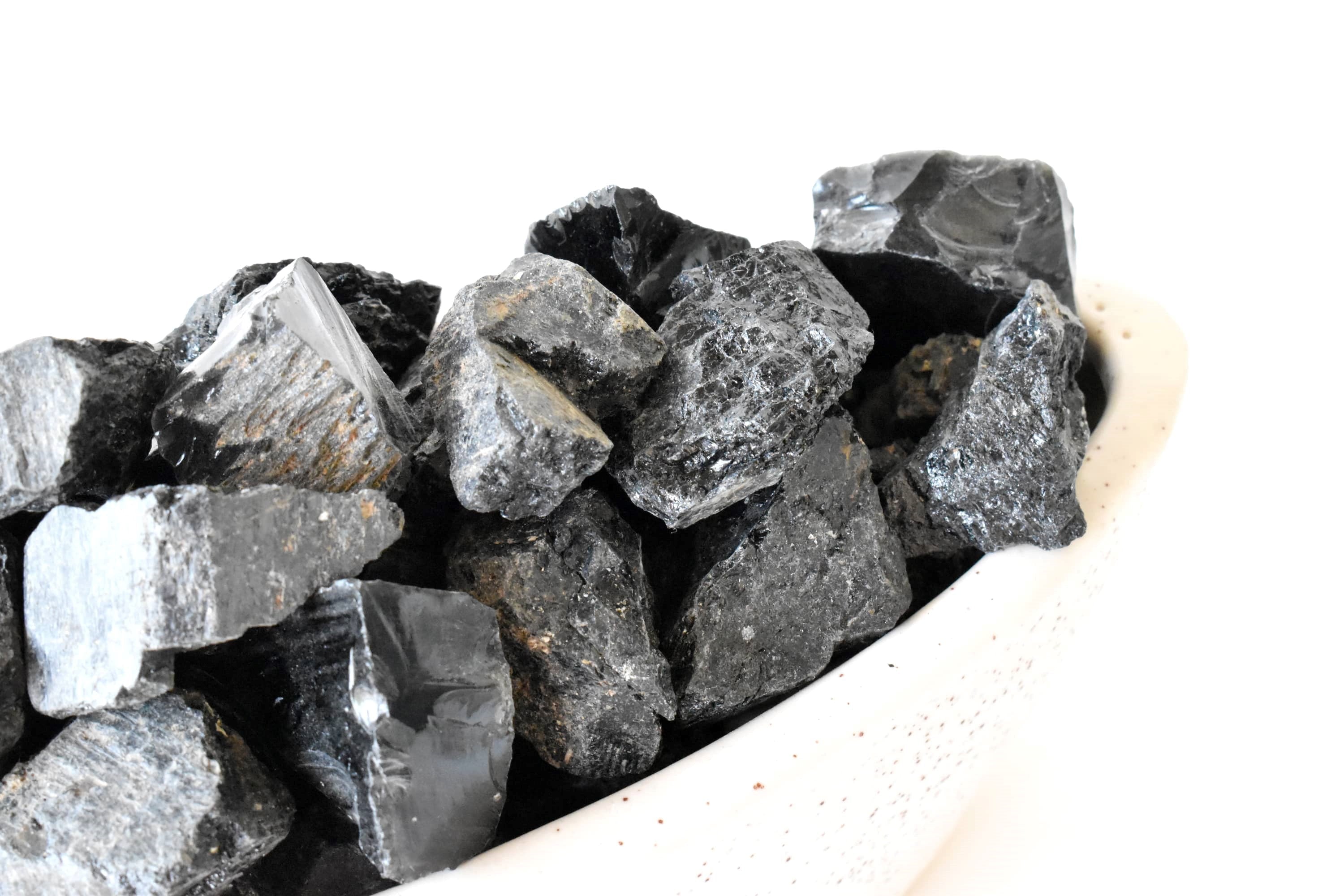 Black Tourmaline Rough Rocks (Causing Physical Ailments and Emotional Distress)  DestGlow