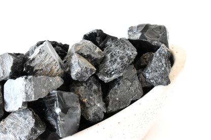 Black Tourmaline Rough Rocks (Causing Physical Ailments and Emotional Distress)  DestGlow