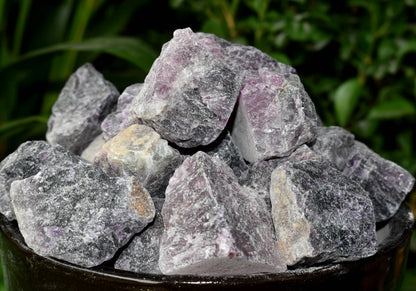 Purple Fluorite Rough Natural Stones 1 inch Purple Fluorite Raw Stones, Raw Crystal Chunks in pack size 4oz, 1/2lb, 1lb.  DestGlow