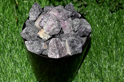 Purple Fluorite Rough Natural Stones 1 inch Purple Fluorite Raw Stones, Raw Crystal Chunks in pack size 4oz, 1/2lb, 1lb.  DestGlow