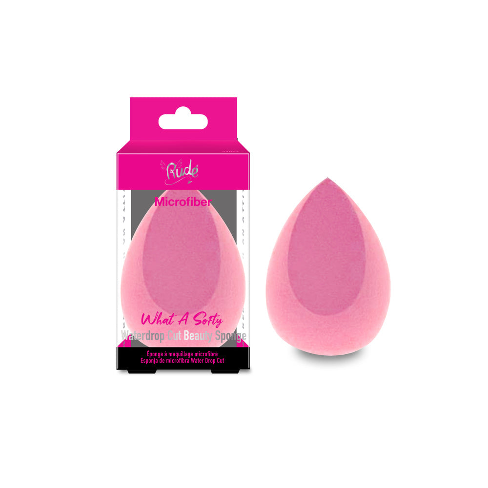 RUDE What A Softy Beauty Sponge - RUDE What A Softy Microfiber Waterdrop Cut Beauty Sponge 