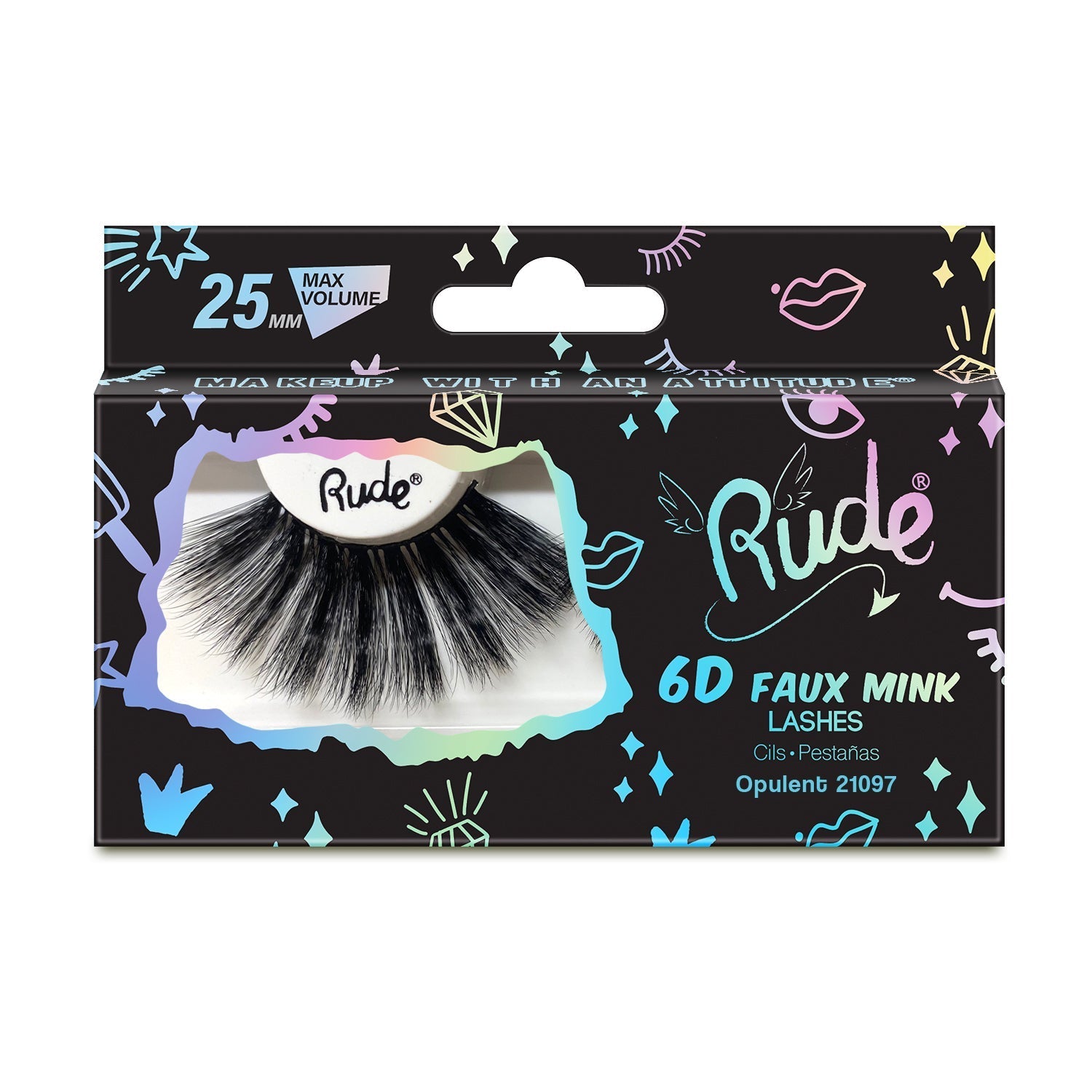 RUDE Faux Mink 6D Lashes - Opulent - DestGlow