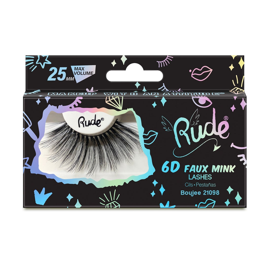 RUDE Faux Mink 6D Lashes - Boujee 