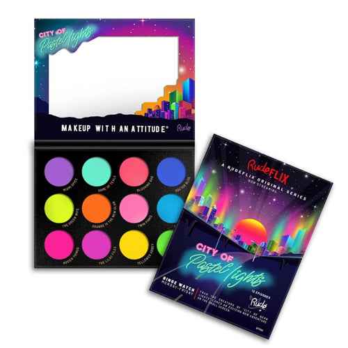 RUDE City of Pastel Lights - 12 Pastel Pigment &amp; Eyeshadow Palette