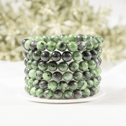 Ruby Zoisite Bracelet (Masculine &amp; Feminine Energies and Harmony ).  DestGlow