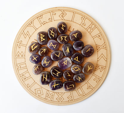 Amethyst Rune Set(Protection and Anxiety Relief)
