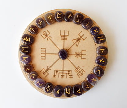 Amethyst Rune Set(Protection and Anxiety Relief)