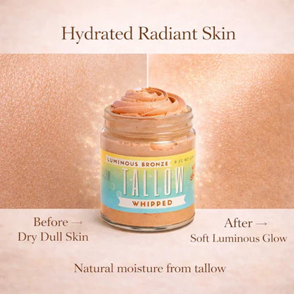 Luminous Bronze Whipped Tallow Moisturizer - Natural Bronzing Body Butter with Mica by Lady May Tallow