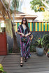 Raspberry Stripe Caftan Kaftan Dress by Jennafer Grace